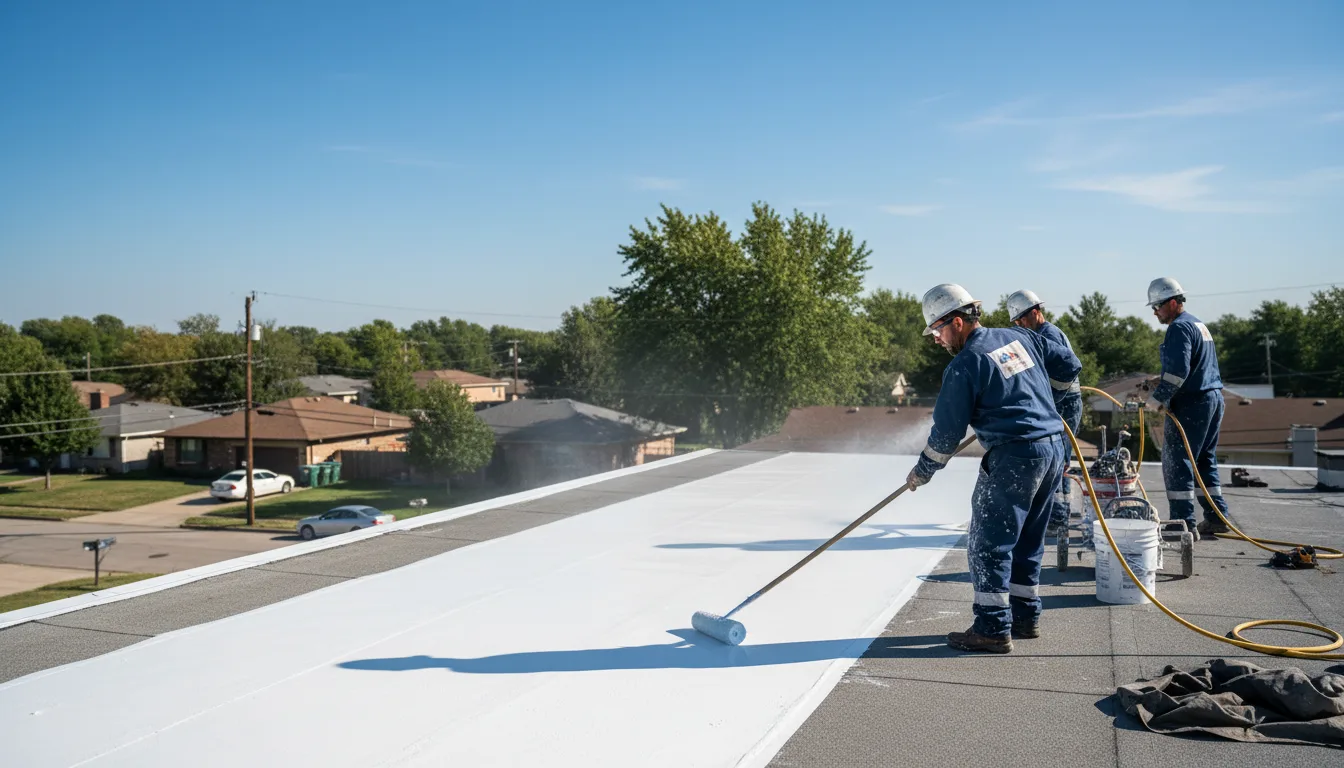 Commercial roof coating in Polk City, IA near me